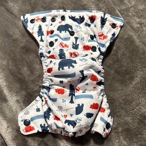 Thirsties AIO NEWBORN Natural Cloth Diaper- Mountain (2 of 4)